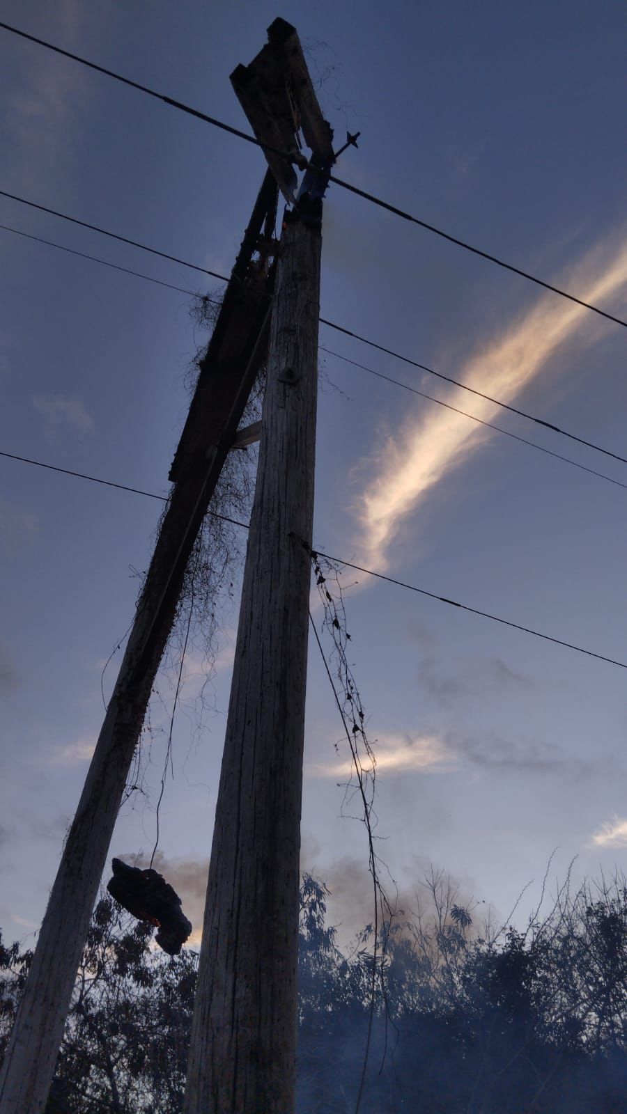 Edesur informa que incendio afecta estructura de redes eléctricas y deja sin servicio a comunidades de Barahona